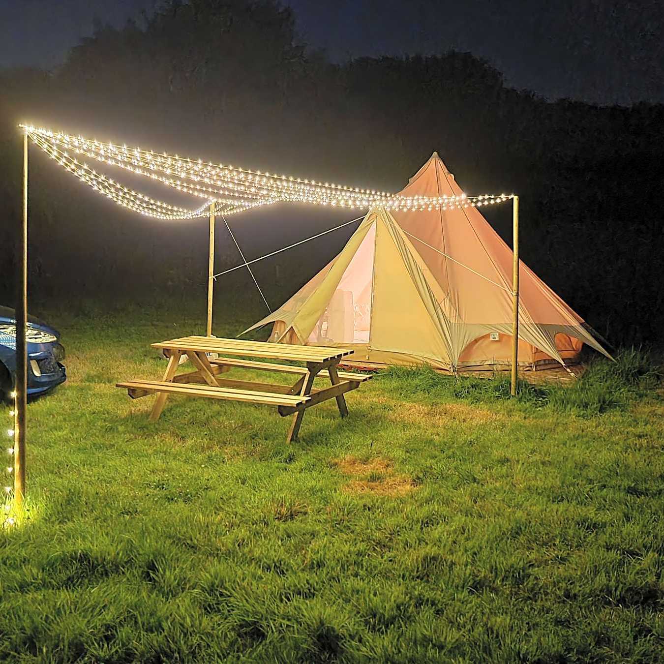 Nightlights and a bell tent